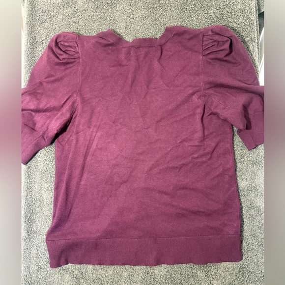 Rachel Women's Plum V-Neck Sweater - Picture 2 of 4